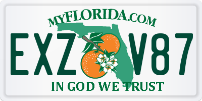 FL license plate EXZV87