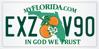 FL license plate EXZV90