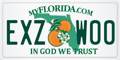 FL license plate EXZW00