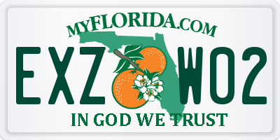 FL license plate EXZW02