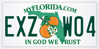 FL license plate EXZW04