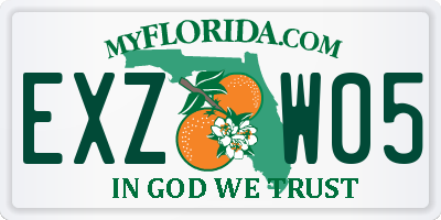 FL license plate EXZW05