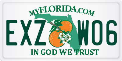 FL license plate EXZW06