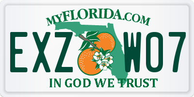 FL license plate EXZW07