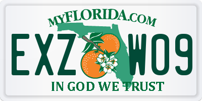 FL license plate EXZW09