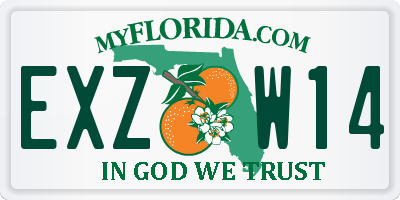 FL license plate EXZW14