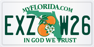 FL license plate EXZW26
