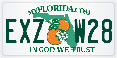 FL license plate EXZW28