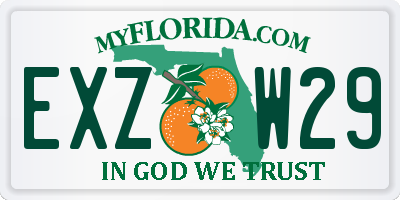 FL license plate EXZW29