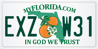 FL license plate EXZW31