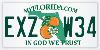 FL license plate EXZW34