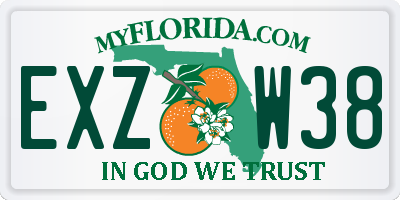 FL license plate EXZW38