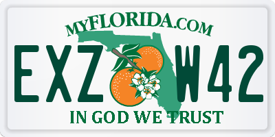 FL license plate EXZW42