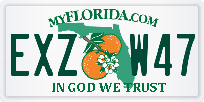 FL license plate EXZW47
