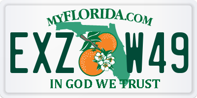 FL license plate EXZW49