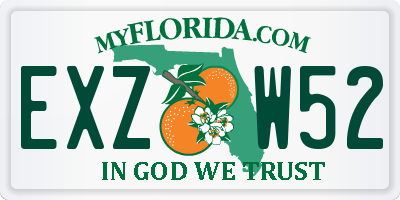 FL license plate EXZW52