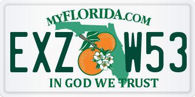 FL license plate EXZW53