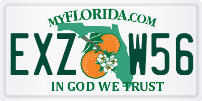 FL license plate EXZW56