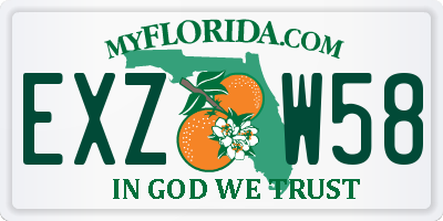 FL license plate EXZW58