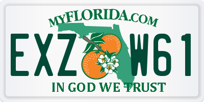 FL license plate EXZW61