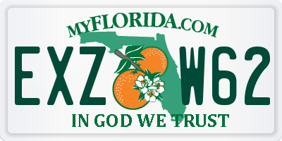 FL license plate EXZW62