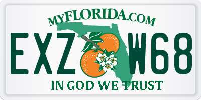 FL license plate EXZW68