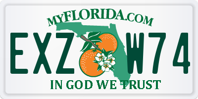 FL license plate EXZW74