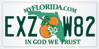 FL license plate EXZW82