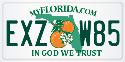 FL license plate EXZW85