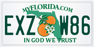 FL license plate EXZW86