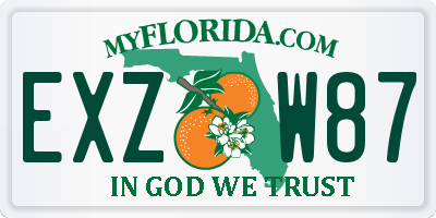 FL license plate EXZW87