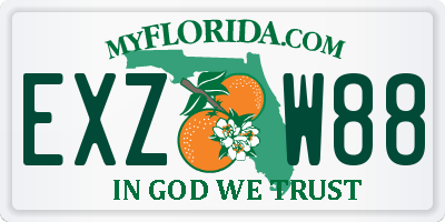 FL license plate EXZW88