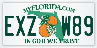 FL license plate EXZW89