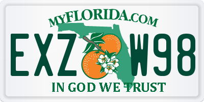 FL license plate EXZW98