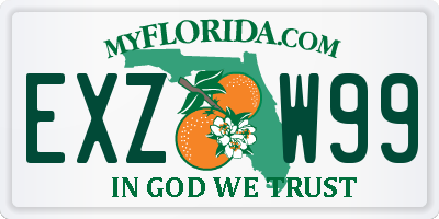 FL license plate EXZW99