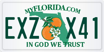 FL license plate EXZX41