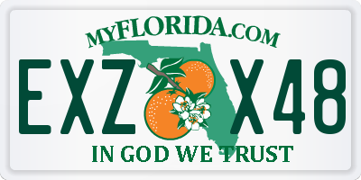 FL license plate EXZX48