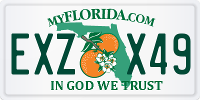 FL license plate EXZX49