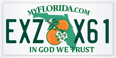 FL license plate EXZX61