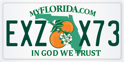 FL license plate EXZX73