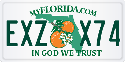 FL license plate EXZX74