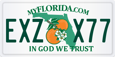 FL license plate EXZX77