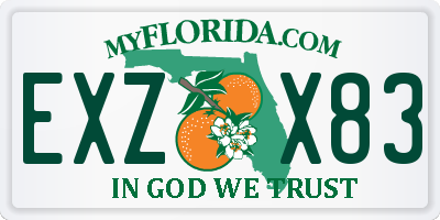 FL license plate EXZX83