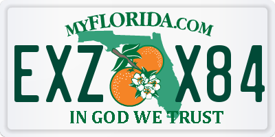 FL license plate EXZX84