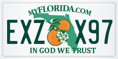 FL license plate EXZX97