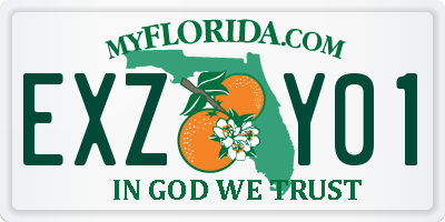 FL license plate EXZY01