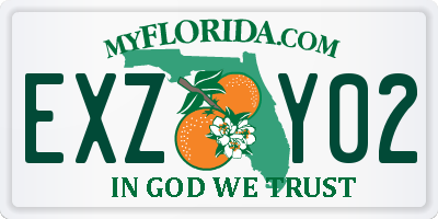 FL license plate EXZY02
