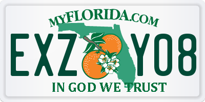 FL license plate EXZY08