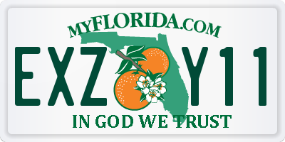 FL license plate EXZY11