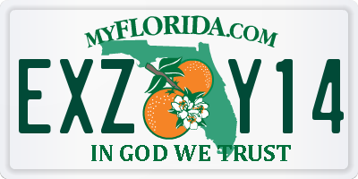 FL license plate EXZY14